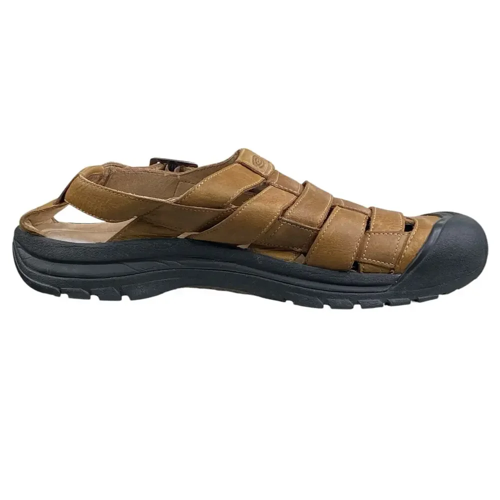 Keen Mens Fisherman Brown Leather Sandals Size US 14